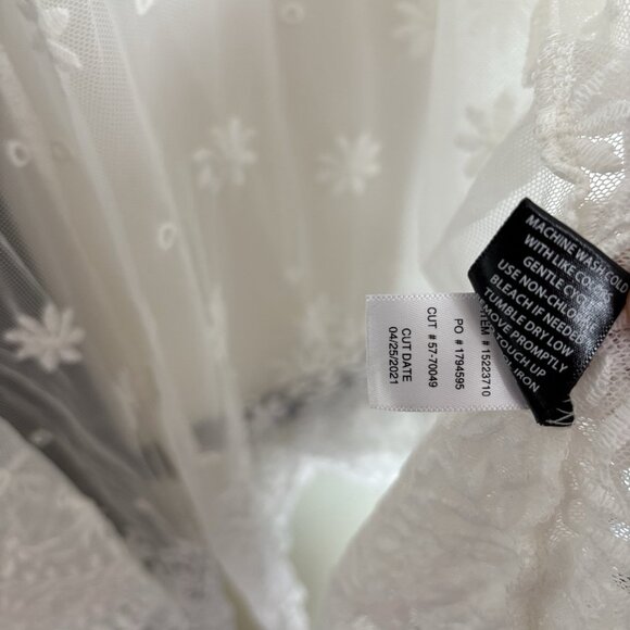 Torrid Sheer Lace Kimono Duster Ivory SZ 1 Floral Romantic Boho Cottage Beach - Picture 5 of 12
